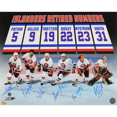 Islanders Retired Numbers X Photo Signed By With Felix Potvin