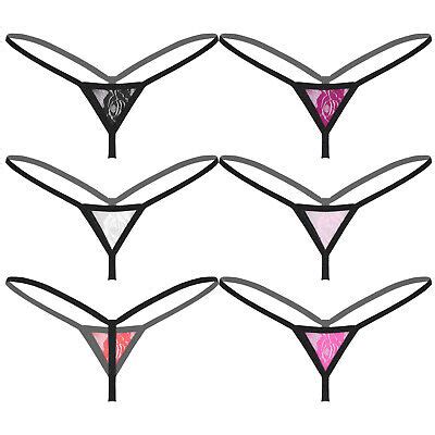 Women See Through Lace Micro Bikini Extreme Thong Gstring Low Waist