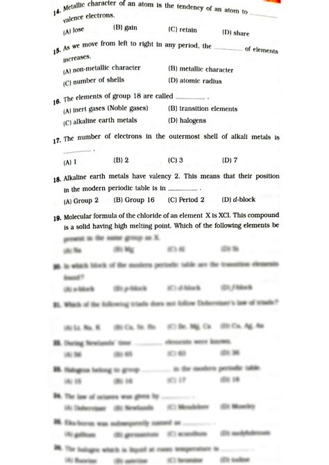 SOLUTION Periodic Classification Of Elements 1 Studypool