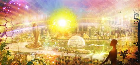 Shambhala Oasis Of Light Unariun Wisdom Cosmic Art Background