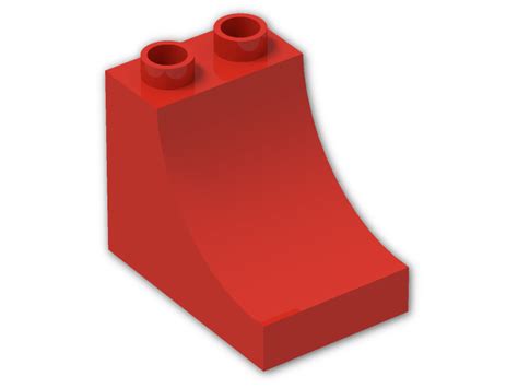 Duplo Brick X X With Inside Curve Bright Red