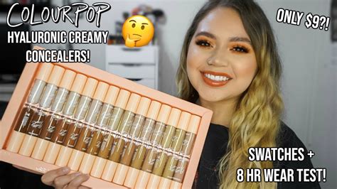 Colourpop Pretty Fresh Hydrating Concealers Swatches Demo 8hr Wear