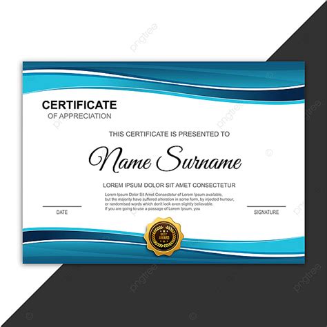 Stylish Blue Premium Certificate Design Template Vector Template For Free Download On Pngtree