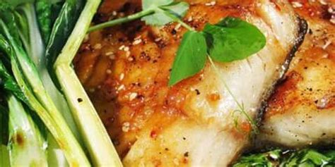 Sesame Soy Glazed Black Cod With Grilled Bok Choy Asian Food Channel