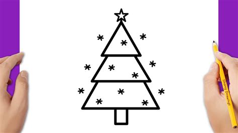 Easy Christmas Tree Drawings