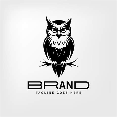 Premium Vector Owl Vector Logo Design Silhouette