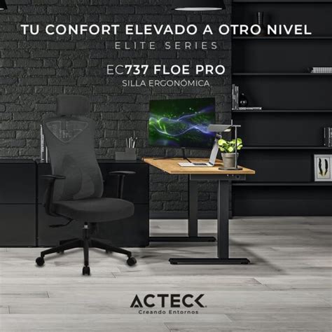 Silla Ejecutiva Acteck Floe Pro Ec Ergon Mica Negra