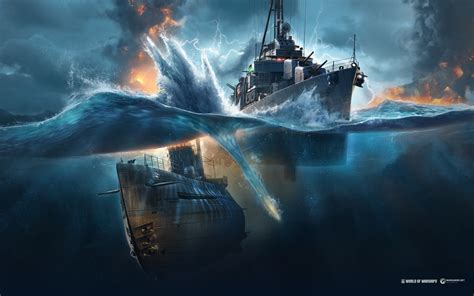 Submarine World Of Warships Fights Wallpaper Hd Games 4k Wallpapers