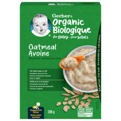 Gerber Organic Cereal Oatmeal Save On Foods