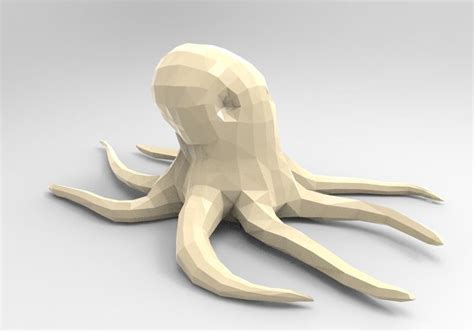 Octopus Low Poly 3D Model 3D Printable CGTrader