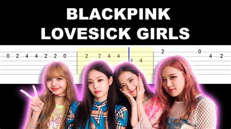 BLACKPINK Lovesick Girls Easy Guitar Tabs Tutorial YouTube