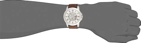 Fossil Grant Automatic Avec Bracelet En Cuir Marron Pour Homme ME3099