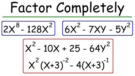 How To Factor Completely Math YouTube