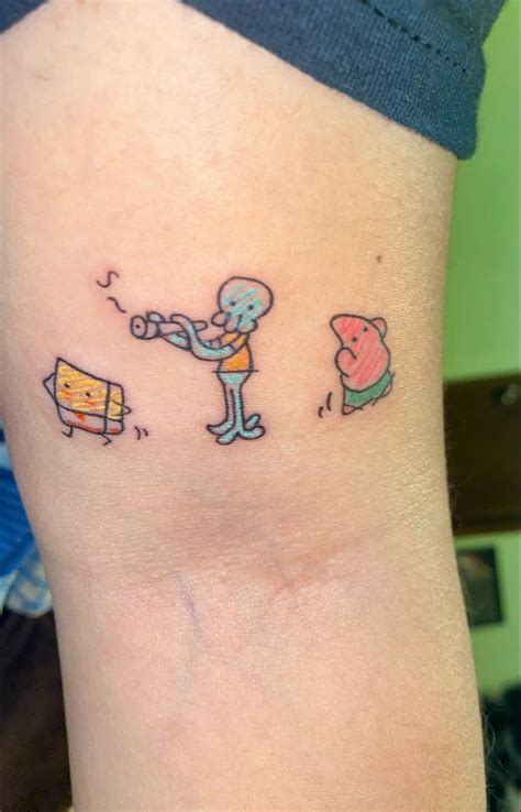 Spongebob Tattoos For Spongebob Squarepants Fans Artofit