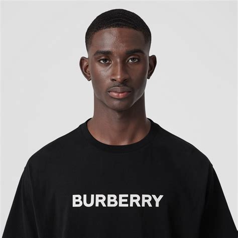 Burberry Logo Print Cotton Oversized T Shirt Reversible