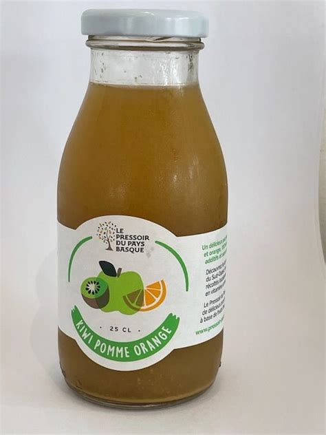 Jus De Fruit Pressoir Du Pays Basque Kiwi Pomme Orange Cl