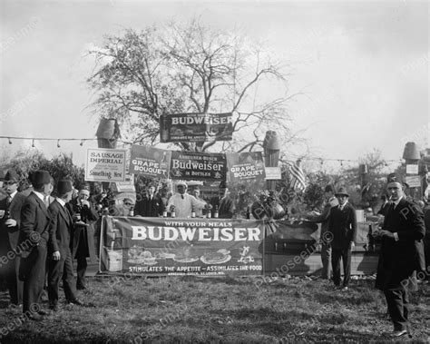 Budwiser Booth Attended By Shriners Vintage X Reprint Of Old Photo