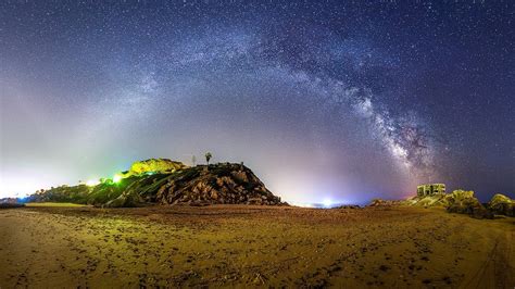 Papel de parede noite galáxia natureza céu via Láctea astronomia