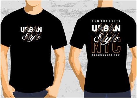 Premium Vector Urban Style Typography Graphic Tshirt Front And Back