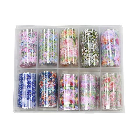 Set x 10 papel foil para uñas Jacqueline