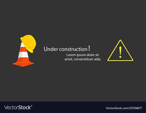 Website under construction page Royalty Free Vector Image