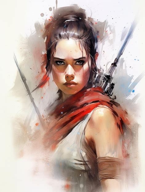 Premium Ai Image Beautiful Girl With A Gun In Her Hands Digital Painting