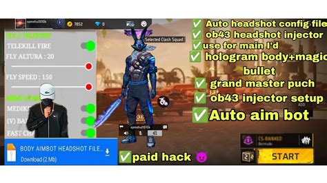 FREE FIRE NEW HEADSHOT CONFIG FILE OB44 AIM AIM LOCK FILE