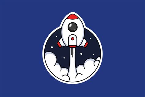 Launching Rocket Sticker Graphic By JuneDigitalArt Creative Fabrica