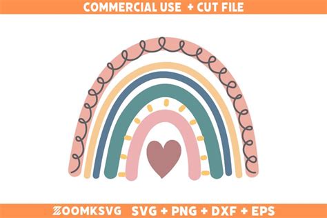 Boho Rainbow Svg Cut File Boho Rainbow Png