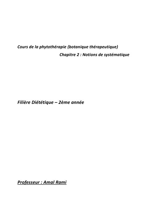 Solution Chapitre Notions De Syst Matique Studypool