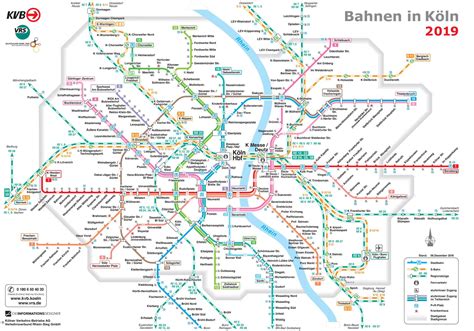 Liniennetzpl Ne Der Kvb K Lner Verkehrs Betriebe