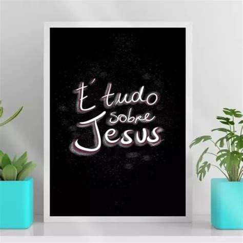 Quadro Religioso Jesus 24x18cm Moldura Branca MercadoLivre