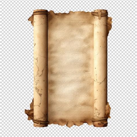 Premium Psd Parchment Scroll Ancient Papyrus Png Isolated On