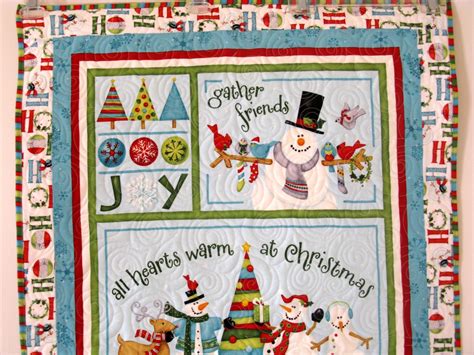 Handmade Christmas Quilt Snowman Wall Hanging Holiday
