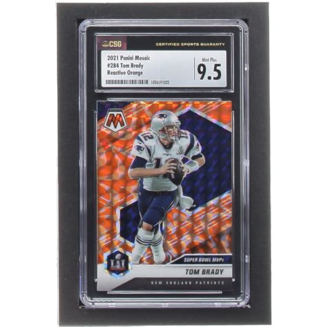 Tom Brady Panini Mosaic Mosaic Reactive Orange Mvp Csg