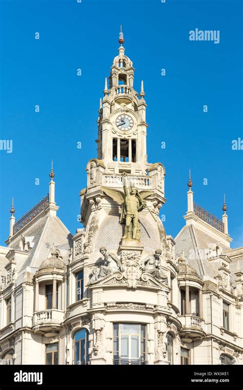 Representative Building At The Avenida Dos Aliados In Porto Stock Photo