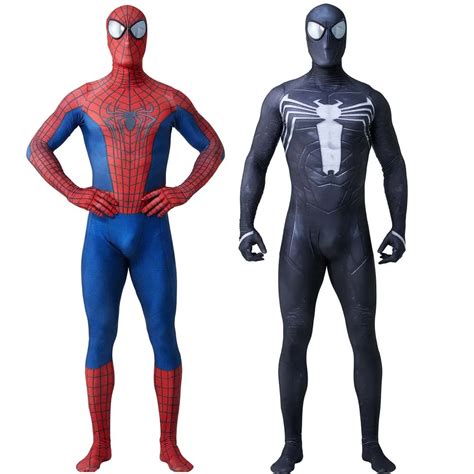 Disfraz De Spiderman Venom Para Hombre Traje De Superh Roe De Lujo