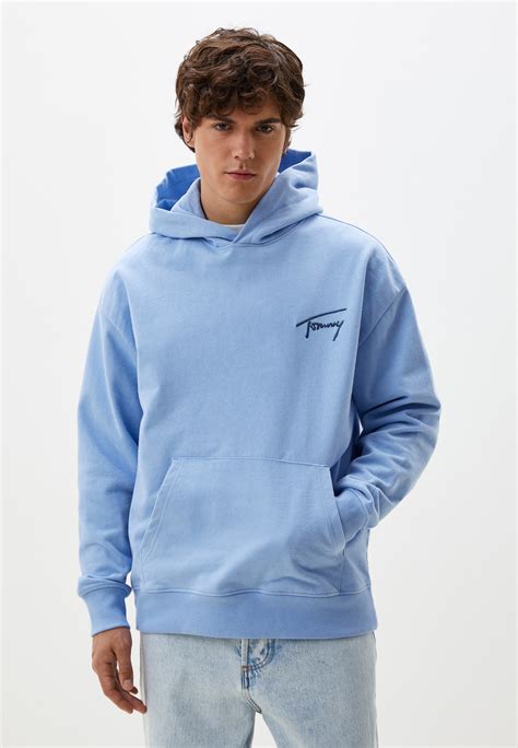 Худи Tommy Jeans, цвет: голубой, RTLADO094201 — купить в интернет ...