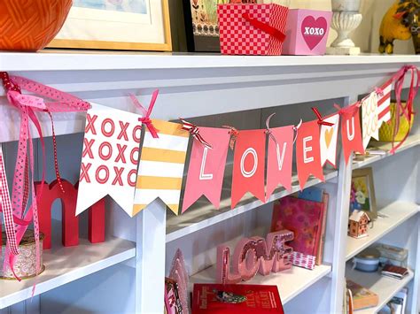 Cute Valentines Day Banner DIY (Free Printable) - Bloom