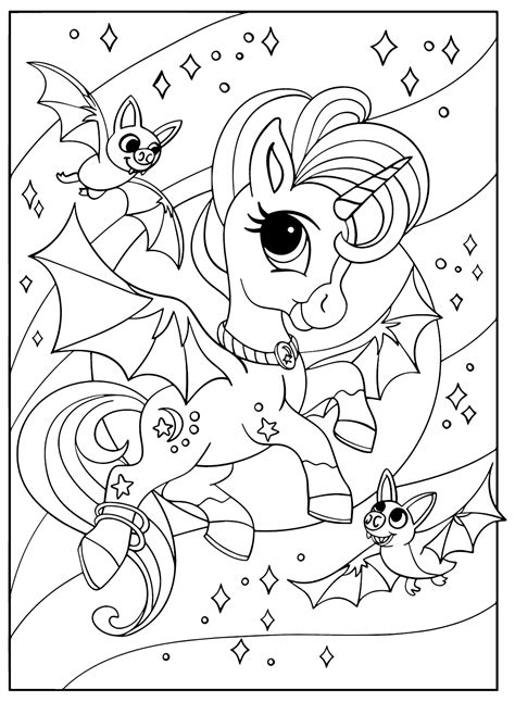 Unicorn Halloween Coloring Sheet Free Printable Coloring Pages