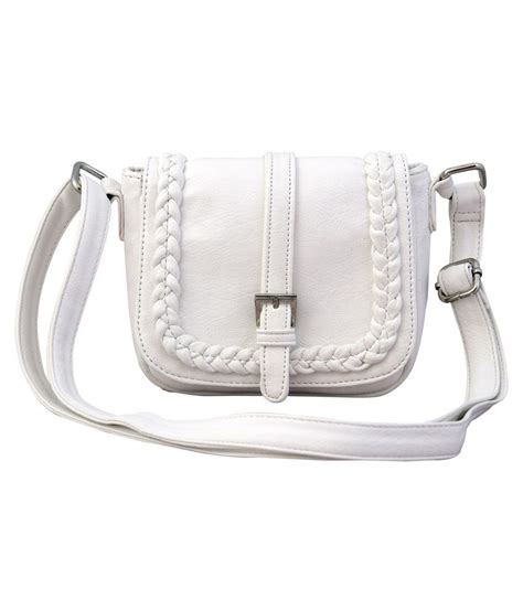 Lychee Bags White Sling Bag Buy Lychee Bags White Sling Bag Online At