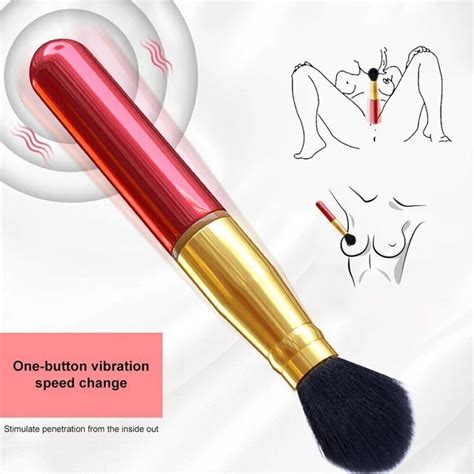 G SPOT DILDO ANAL SEX PLUG MASSAGE MAKEUP BRUSH VIBRATOR CLIT WOMEN COUPLE TOY EUR