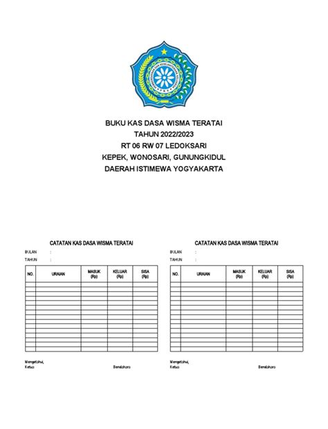 Buku Kas Dasa Wisma Teratai Pdf