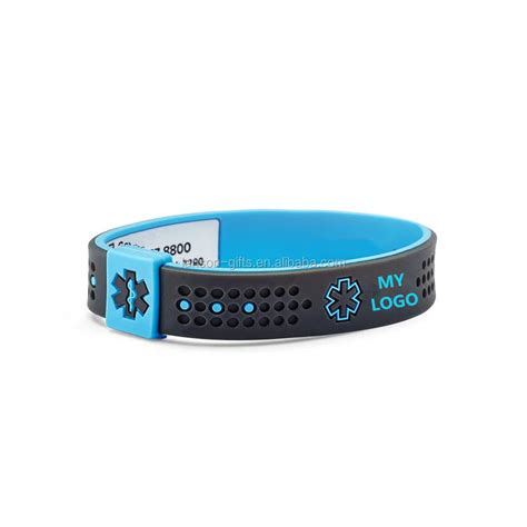 Qr Code Medical Bracelets Two Color Silicone Bracelet Qr Code Silicone ...