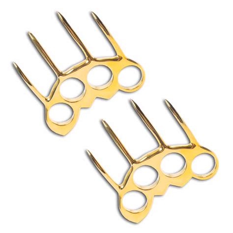 Brass Tiger Claws - Long Clawed Brass Knuckles - Spiked Brass Knuckle ...