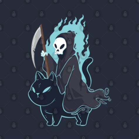 Reaper And Cat Grim Reaper Mask Teepublic