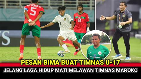 Pesan Bima Sakti Buat Timnas U Laga Melawan Maroko Timnas U