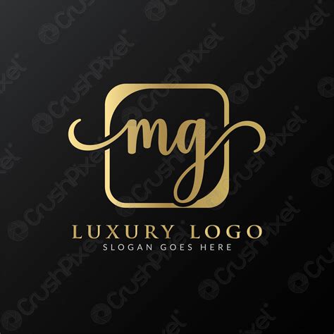 Initial Mg Letter Logo Design Vector Template Luxury Letter Mg Stock