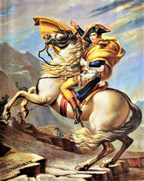 Napoleon Crossing the Alps by Jacques Louis David Oil Painting | Etsy