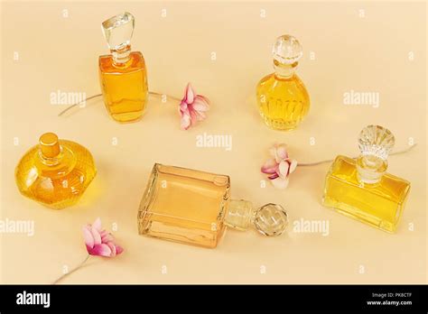 vintage perfume bottles  res stock photography  images alamy